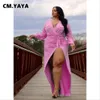 Robes cm.yaya femmes plus taille robe bandage solide