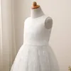 Abiti da ragazza Abito da principessa in pizzo bianco Abiti da festa di nozze per ragazze Primavera Autunno Delicati costumi per bambini della prima comunione