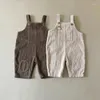 Hosen Frühling Herbst Ins Born Infant Patch Overalls Mädchen Baby Gerippte Solide Retro Hosenträger Hosen Kind Jungen Baumwolle Ärmellose Overall