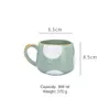 Canecas 380ml Nordic Criativo Cerâmica Xícara de Café Casa Caneca de Leite de Água Linha de Ouro com Handgrip para Casais Presente de Chá 231124