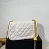 Borsa da donna firmata borsa di lusso una borsa a tracolla vera borsa con catena con manico a catena borsa a tracolla casual moda borsa classica con fibbia a suoneria borsa multicolore