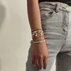 Strand Sweet Women Heart Multilayer Bohemian Acrylic Fashion Jewelry Rope Bangles Beaded Armband Set