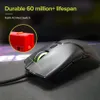 Mice Delux M800 PMW3389 RGB Mouse Gaming Berkabel 58G Ringan Ergonomis 1000Hz dengan Kabel Tali Lembut untuk Gamer Komputer 230425