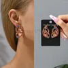 Studörhängen glänsande kristallfjäril för kvinnor lyxig design koreansk mode piercing öron smycken grossisttillbehör brincos