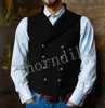 Vesten Thorndike Mens Pak Vest Rapel Velvet Casual Formele zakelijke vest Waistcoat Groomman voor bruiloft Green/Black/Brown V004