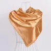 Scarves Silky Square Shawls Solid Satin Scarf Beach Women Head Wrap Spring Summer Shawl Foulard Bandanna Muffler Hijab 90 90cm