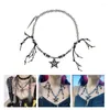 Ketens ster hanger sleutelbeen ketting preal-decor stijlvol chic boho dikke keten sieraden choker perfecte cadeaus