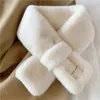 Scarves 2023 Fake Fur Collar Scarf Women Keep Warm Thickening Sjaal Colorful Cross Winter Autumn