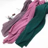 Scarves Cross-Border Women's Solid Color Cotton And Linen Scarf Comfortable Crumpled Breathable Headcloth One Pie