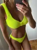 Yüzme Giyim Seksi Sade Micro Bikini Kadın Mayo Kadın Mayo Kadınlar 2023 Brezilya tanga bikinis seti 2 adet plaj giymek mayo AA230425