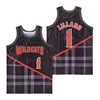 Middelbare school Damian Lillard Jersey 1 Basketball Oakland Wildcats Moive 0 Ripcity Taz Shirt Team weg Hiphop Pullover College voor sportfans Ademende film Vintage