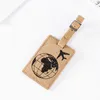 Boarding Pass Luggage Tags Suitcase Airplane Design ID Identifier Label Tag Address Cards Holder Wood Pattern Travel Accessories