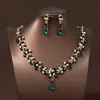 Perlenketten Itacazzo Braut Hochzeit Klassisches Halsketten-Ohrring-Set Exquisit und elegant für Damen, geeignet für Partys, Festivals 231124