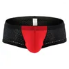 Underpants Men Mesh Underwear Boxers Fashion Slip Elastic Waist Breathable Quick Dry Boxer Shorts