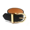 Bangle High Quality PU Leather Single Circle Gold Color Stainless Steel Belt Bracelets For Women Fashion Jewelry LB029