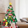 Décorations de Noël bricolage feutre arbre ensemble arbres avec ornements pour enfants année porte murale parfait Chris
