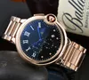 Top-Herren-Luxus-High-End-Modeuhr mit voll funktionsfähigem Quarzwerk, Datumszifferblatt, Herrenuhr, Edelstahl, Kalbslederarmband, tief wasserdichter Montre-de-Luxe-Stil