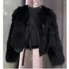 Damenjacken Koreanische Mode Flauschige Winterjacke Frauen Harajuku Casual Mäntel Kleidung Herbst Outfits Kunstleder