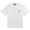 Lyxdesigner's Herrkvinnor Svarkläder Set Shirt High End Version Summer Ny lyxtrend Front och bakre färgetikett Unisex Loose Casual Short Sleeve T-shirt