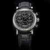 Zegarek Sugess ST1908 Chronograph Mechanical Seagull Moonphase Ruch Wodoodporny zegarek Sapphire Kalendarz Vintage Bk Tarf