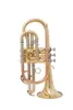 ILベリン高品質のゴールデンBBコルネットトランペット真鍮ケースとマウスピースの楽器