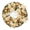 Decorative Flowers Artificial Christmas Wreath Front Door Xmas Garlands Hanging Rattan El Shopping Mall