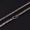 Kedjor 925 Sterling Silver Necklace Men Bambu -kedja 45 cm tjocka halsband Fina smycken Vintage kinesiska etniska lyxsmycken