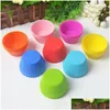 Stampi da forno Vassoio per stampi Jumbo Cookie Mod Stampi 7Cm Sile Muffin Cake Cupcake Cup Case Bakeware Maker Dh0227 Drop Delivery Home Garden Dhunk