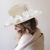 Berets Elegant Sun Hat With Flat Top And Delicate Lace Year Birthday Party Decor