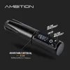 Tattoo Machine Ambition Portable Wireless Pen Lithium Battery voeding Blok 1950 MAH LED Digitale displayapparatuur 230425