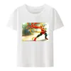 Men's T Shirts Street Fighters Character Kanzuki Karin Cotton Y2k T-shirts Game Cartoon Style T-shirt Men Novelty Short-sleev Roupas