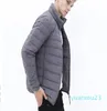 Men's Yoga Short Thin Down Jacket Outfit Solid Color Puffer Coat Sports Winter