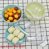 Dinware sets 1 st 1 Portable Lunch Box Round Double Plastic Picnic Bento Microwave met compartimenten opslagcontainers