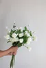 Dekoratif Çiçekler 27.5 "Sahte Touch Lisianthus Eustoma Blossom Branch-Melberry/Fuşya DIY Çiçek | Düğün/Ev Dekorasyonu/Buketler