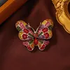 Spille Muylinda scintillanti strass colorati farfalla moda insetti spilla per feste ufficio spille regali 3 colori disponibili