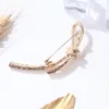 Brooches Simple Gold Color Knot Rope Bow Women Twist Brooch Lapel Pin Dress Coat Cardigan Wedding Jewelry Gifts