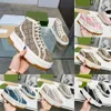 Płótno trampki designerskie buty platformy wytłaczane masywne b trasy kobiety koronkowe jacquard retro sneaker trenerzy haftowe