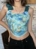 CAMISOS Tanks Nibber Fairy Top Y2K Retro Aesthetic Gedrukte Crop Top Women Elegant Bandage Tanktop Skinny Clubwear Camisole Summer Deals 230426