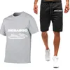 Herrspårssuits Sea Doo Seadoo Moto Summer Print Short Sleeve Sport Casual T-Shirts Shorts Sport Harajuku Tvådelar Suits