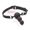 Jouets pour adultes DoubleEnded Godes Bouche Gag Gode Fixation Orale Harnais Bondage Bracelet En Cuir Sur Sex Toys Pénis Plug Silicone Pour Couple Femmes 230426