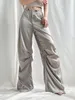 Capris Weekeep Satin Wide Leg Legs Pantsバギードローストリングジョギングスウェットパンツ2022夏のファッション低ライズズボンエレガントなストリート