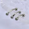 Nosringar Studs 5pcslot höger Grand ASTM F136 Internt gängad ögonbryn Piercing Rook Curved Barbell Kit Eyebrow Tragus Lip Rings 230425