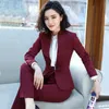 Abiti da donna Blazer Office Lady Work Pantalone Donna Formale Business 2 pezzi Blazer Pantaloni Set Tailleur pantalone Donna Autunno Inverno Abbigliamento 230426