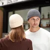 BERETS 1PCSニットキャップユニセックスピュアパターンコアスパンヤーンウエスタンスタイル男性のための素敵なギフト女性ファッション