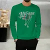 Männer Hoodies Sweatshirts Herbst Neue Europäische Gedruckt Brief Heißer Diamant Pullover Männer Pullover Bottom Mode Marke Männer Top