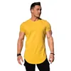 T-shirt da uomo T-shirt da palestra T-shirt da uomo in cotone a maniche corte T-shirt slim casual in bianco T-shirt da allenamento per bodybuilding fitness maschile Top Abbigliamento estivo 230426