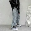 남성용 바지 Domonstier Japanese Men 's Pleated Joggers Streetwear Man Casual Straight 2023 편지 인쇄 남성 바지 바닥