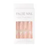 False Nails 24Pcs Long Ballet French Girls Nail Art White Fake Manicure Press On With Designs Artificial Wearing Reusable 230425