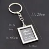 Creative Photo Frame Par Nyckelringar älskar hjärta Square Round Styles Keyring Pendant Personlighet Foto dekoration gåva