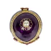 Bottles QIFU Beautiful Metal Purple Faberge Egg Trinket Box Collection Home Decor Gift